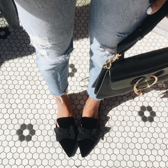 🎉SALE!🎀PRADA Bow🎀Flats Mules Slides 38.5/8 U.S. - Picture 8 of 8